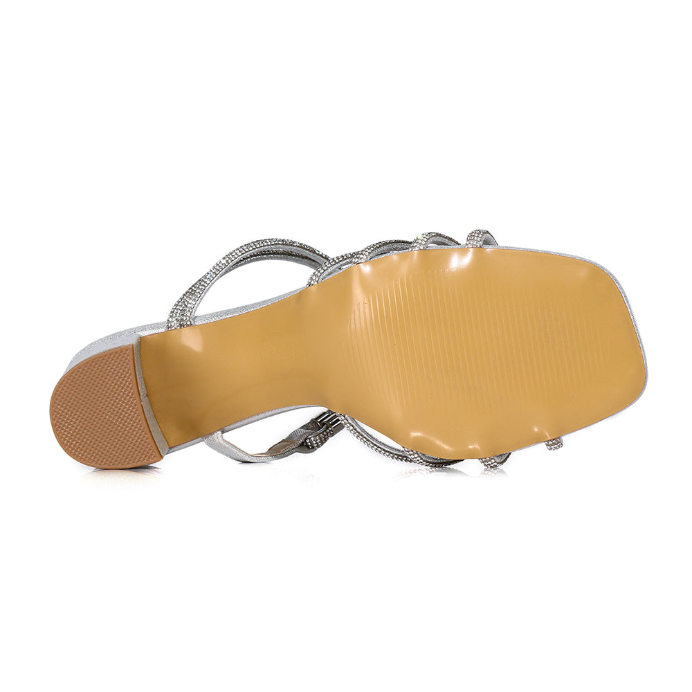Starlight Crystal Block Heel Sandals