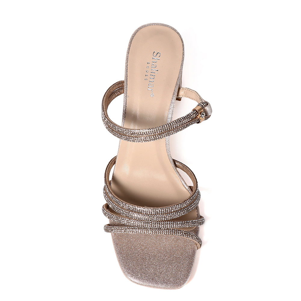 Starlight Crystal Block Heel Sandals