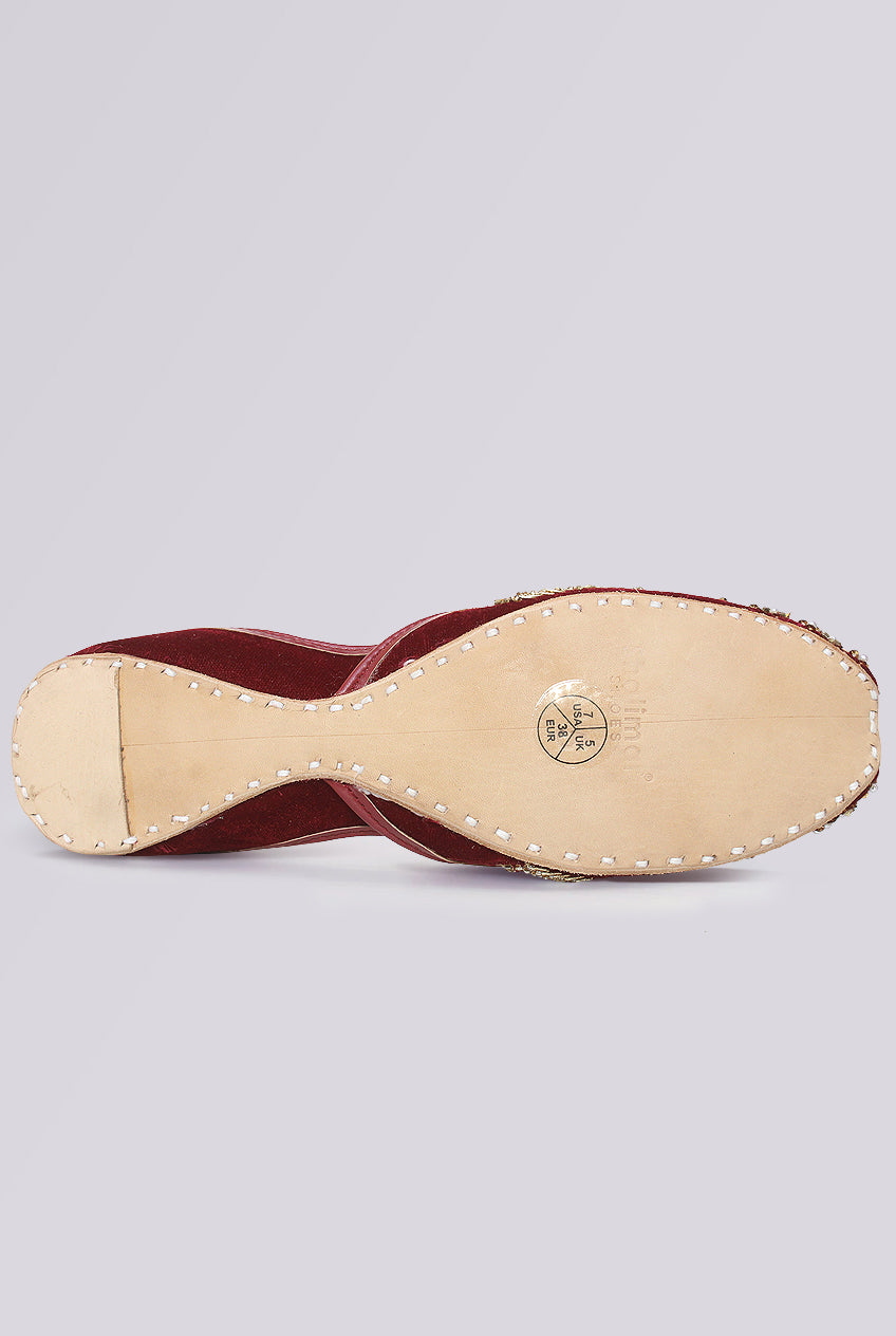 Crimson Pearl Fancy Khussa
