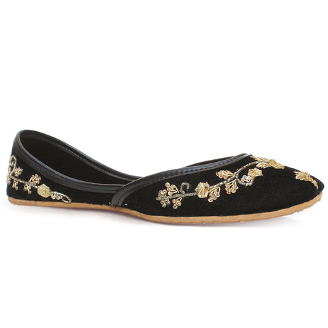 Veloria Floral Velvet Khussa