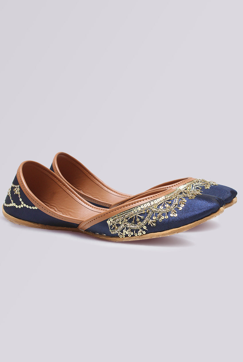 Azurelle Blue Gold Khussa