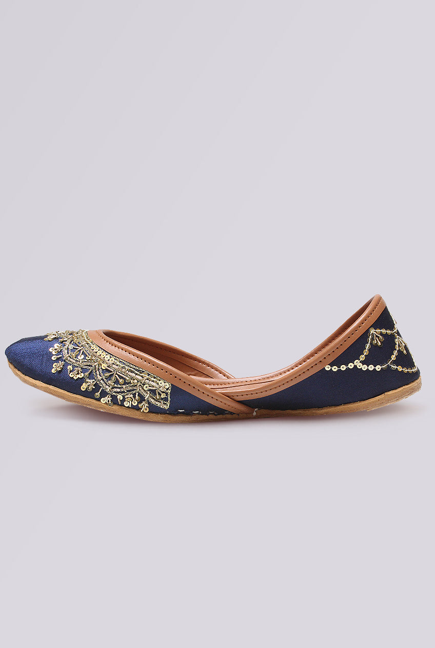 Azurelle Blue Gold Khussa