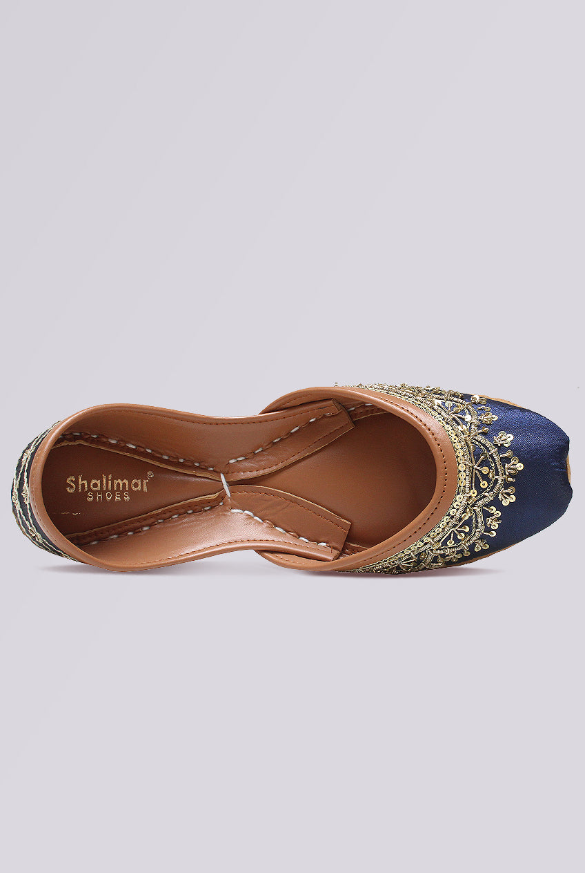 Azurelle Blue Gold Khussa