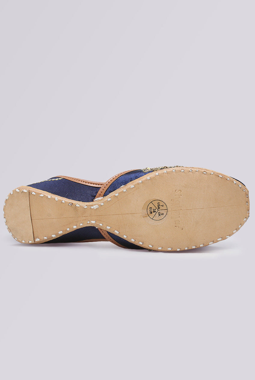 Azurelle Blue Gold Khussa